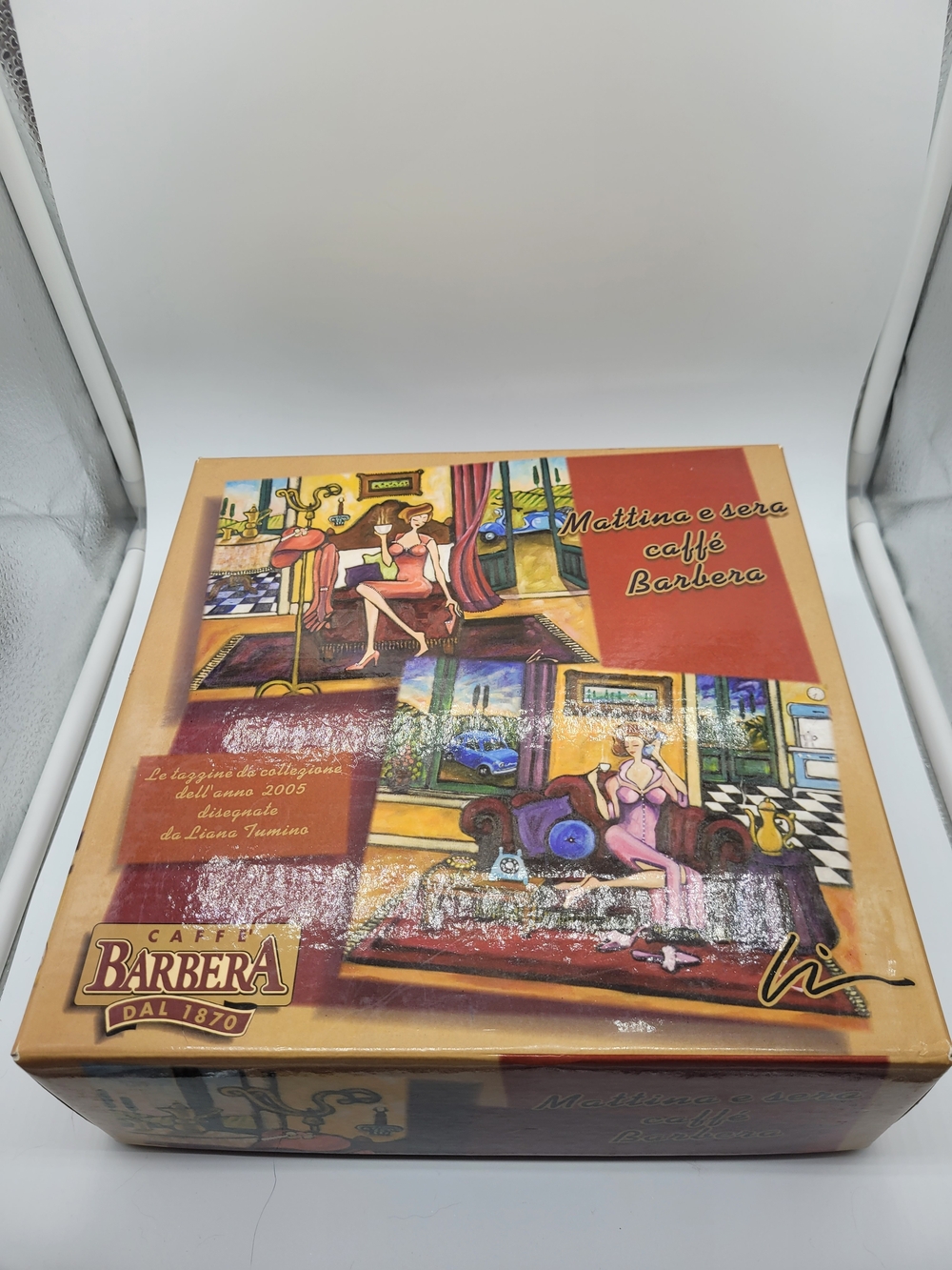 VTG Caffè Barbera 2005 Espresso Cup Set Liana Tumino Mattina Sera 4-Pc